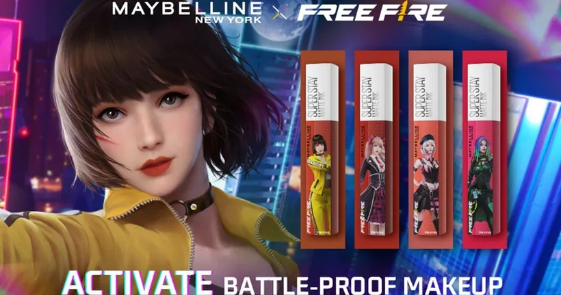 Booyah! ต่อสู้อย่างมีสไตล์ด้วยคอลเลคชั่นใหม่จาก Maybelline SuperStay(R) Matte Ink Free Fire Edition