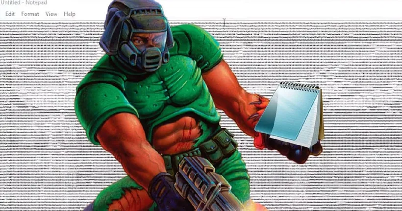 เล่นได้ทุกที่! Doom ภาคแรกสามารถเล่นบน Notepad ได้แบบ 60 FPS แล้ว