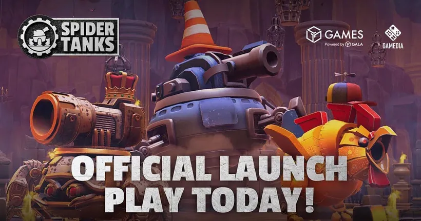 เกม Spider Tanks เปิดให้บริการเต็มรูปแบบแล้ววันนี้! ระเบิดความมันส์บนแพลตฟอร์ม Gala Games