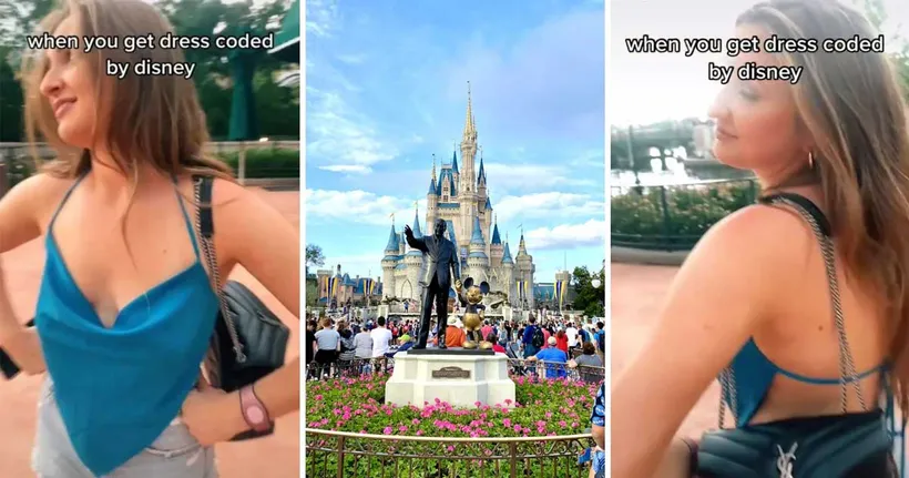 สาว TikTok ถูกชาวเน็ตติง หลังใส่ชุดเปลือยหลังเข้าดิสนีย์แลนด์