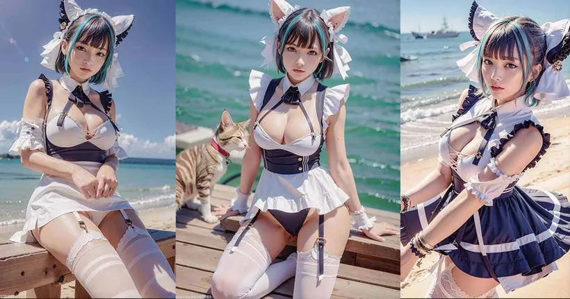 ศิลปินสาย AI วาดรูป Cheshire จากเกม AzurLane ให้ออกมาเหมือนมีชีวิตจริง!