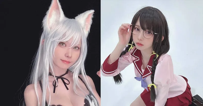 Enako เลเยอร์สาวชาวญี่ปุ่นคอสเป็นตัวละครจาก Bakemonogatari ฉลองตอนจบของมังงะ