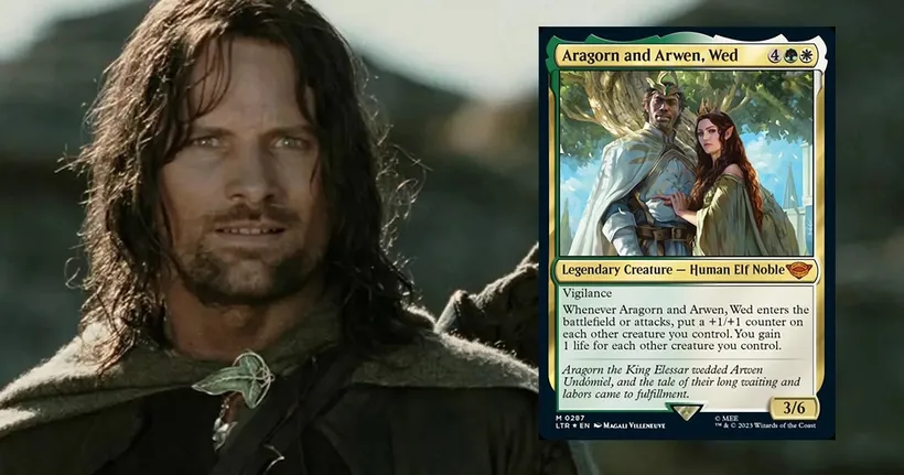 แฟนๆ ร้อง! เผยภาพการ์ด MTG LotR เมื่ออารากอนผิวดำ!