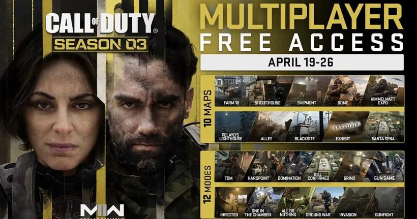 Call of Duty : เล่น Modern Warfare II ในโหมดมัลติเพลเยอร์ "ฟรี" 20 - 27 เมษายนนี้