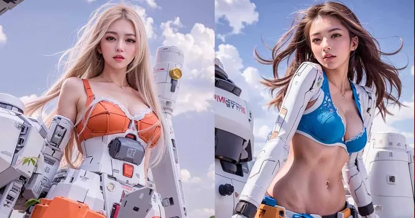 ผู้ใช้ AI รังสรรค์ภาพวาดเหล่าสาว ๆ สุดน่ารักในรูปแบบกันดั้ม (ภาค 2)