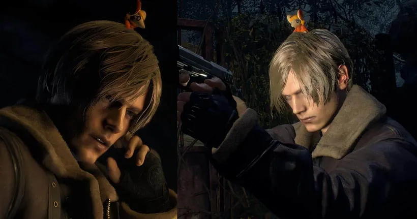 ม็อด Resident Evil 4 แปลงให้ Leon ถูกหนู Ashley ควบคุมอยู่บนหัว