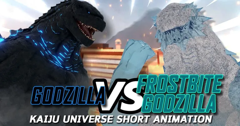 Roblox Kaiju Universe - Short Animation GODZILLA vs FROSTBITE GODZILLA - CatBoxTV