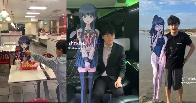 หนุ่มโชว์คลิปเอา Standy Waifu พาเธอออกไปท่องเที่ยวตามสถานที่ต่าง ๆ