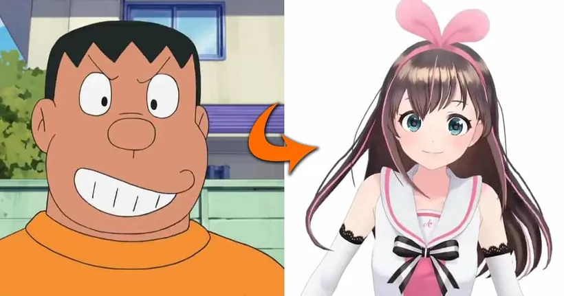 สุดล้ำ! นักวาดทำคลิปวิดิโอ แปลงไจแอนท์จากโดราเอม่อนเป็น Kizuna AI