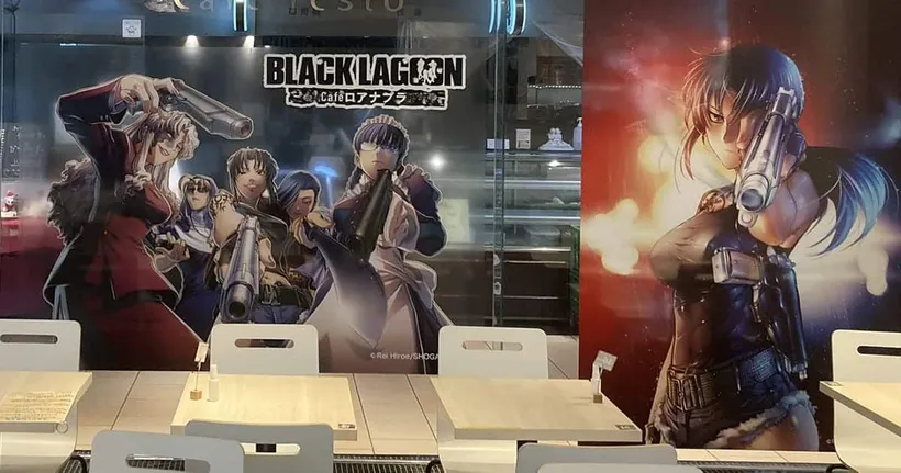 ญี่ปุ่นเปิดคาเฟ่ธีมอนิเมะ Black Lagoon ของแจกของขายเพียบ!