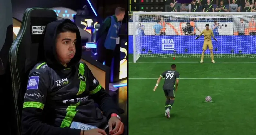 ดราม่างานแข่งเกม FIFA เมื่อผู้เล่นคนหนึ่งถูกถ่ายมือขณะยิงลูกโทษขึ้นจอ เข้าทางคู่แข่ง