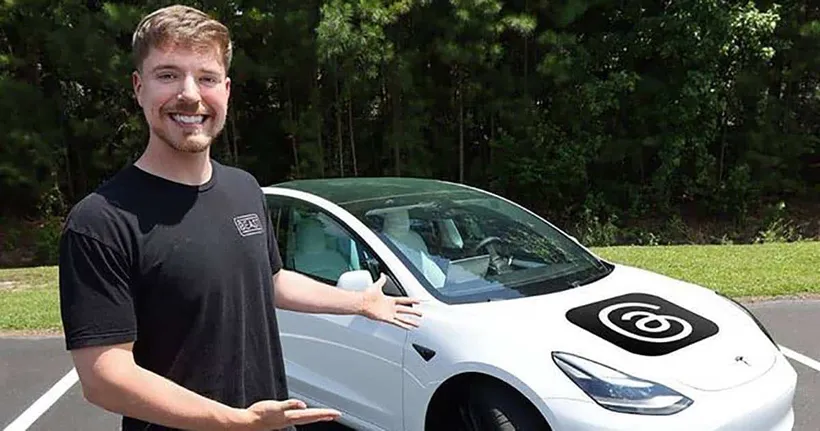 MrBeast ประกาศสุ่มแจกรถ Tesla แก่ผู้ติดตาม ฉลองบัญชี Threads วันแรก