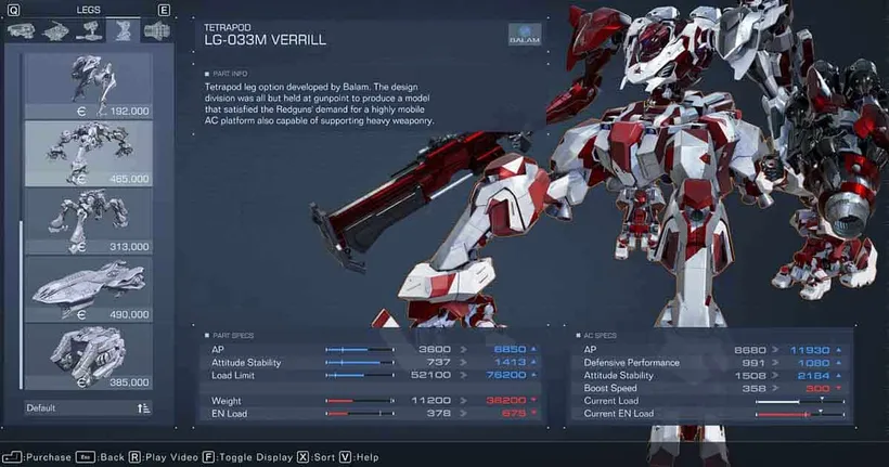 Armored Core 6 : คู่มือ OS Tuning Upgrade อันไหนดีอันไหนเด่น