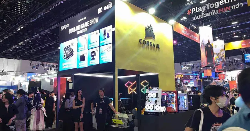 พาตะลุยชมบรรยากาศบูธ CORSAIR วันสุดท้ายในงาน Thailand Game Show 2023 !