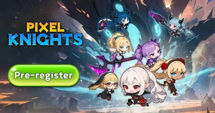 Pixel Knights : Idle RPG ปลุกพลังอัศวินในโลกแห่งจินตนาการ! เปิดให้ลงทะเบียนล่วงหน้าแล้วทั้งสองระบบ!