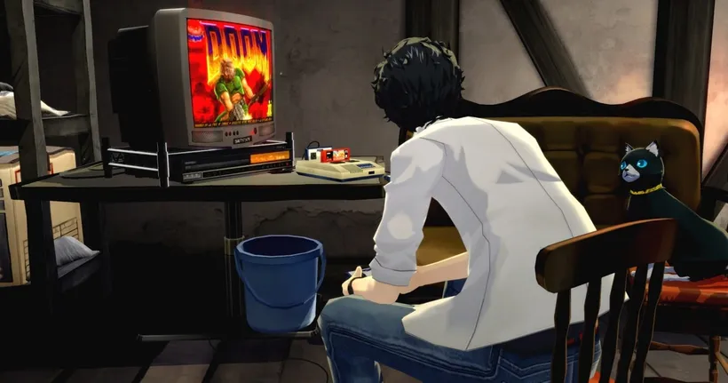 เกมในเกม! นักม็อดยัดเกม Doom หลายภาคลงในเกม Persona 5 Royal