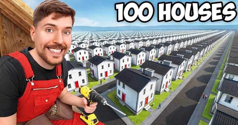MrBeast ยูทูบเบอร์ชื่อดัง แจกบ้าน 100 หลัง ให้ผู้ยากไร้ได้อยู่ฟรี!