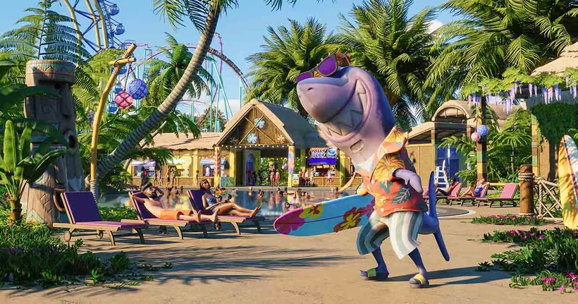 Planet Coaster 2 เกมบริหาร แนว Tycoon โชว์คลิปเกมเพลย์สวนน้ำ เครื่องเล่น จัดเต็ม 15 นาที