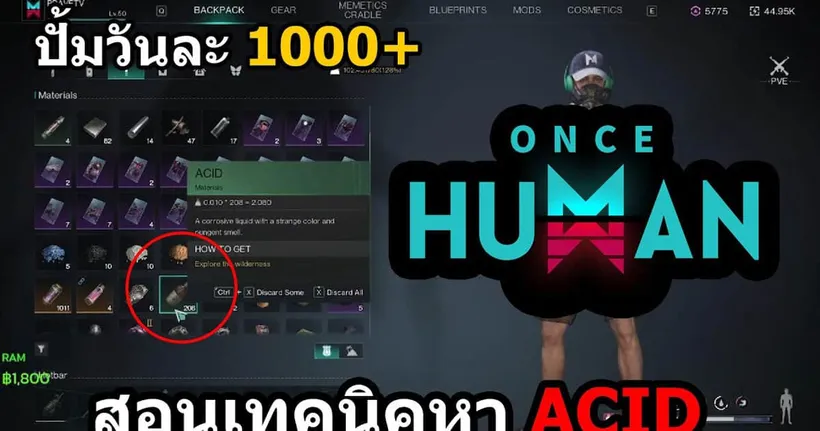 Once Human | สอนเทคนิคหา ACID ปั้มวันละ 1000+ แบบโคตรง่าย!!
