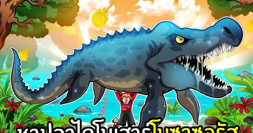 หาปลาไดโนเสาร์โมซาซอรัส | Roblox Fisch