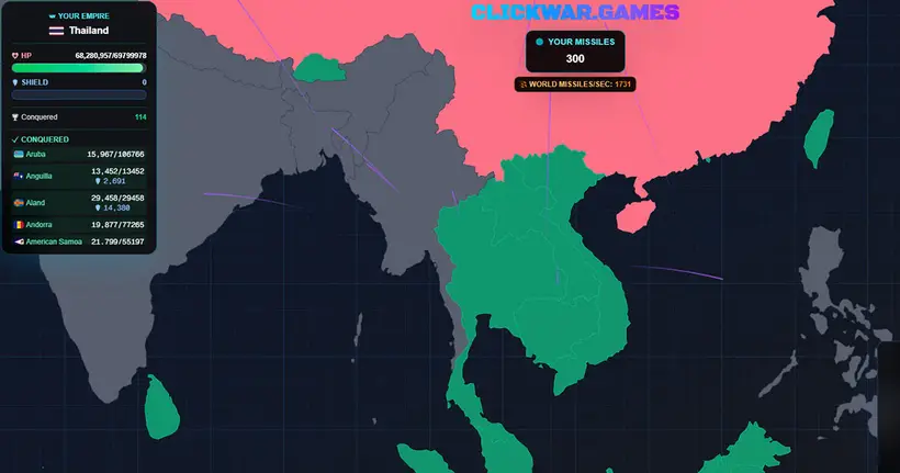 Clickwar.Games เกมเมอร์ไทยบุกเข้ายึดได้ 114 ประเทศแล้ว บอกเลยงานนี้เตรียมตัวครองโลก!