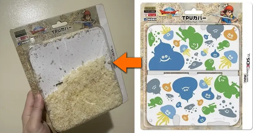 นักสะสมช้ำใจ! เคสแท้ 3DS ลายเกม Dragon Quest ที่เก็บไว้ เอามาดูอีกที สลายเป็น "เศษขนมปัง" ไปแล้ว!