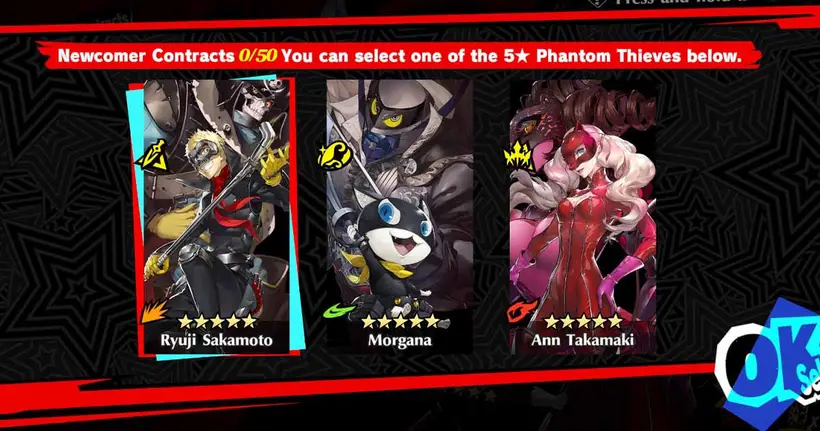 [ไกด์เกม] Persona 5: The Phantom X - 5 ดาวตัวแรก เลือกใครดีนะ?