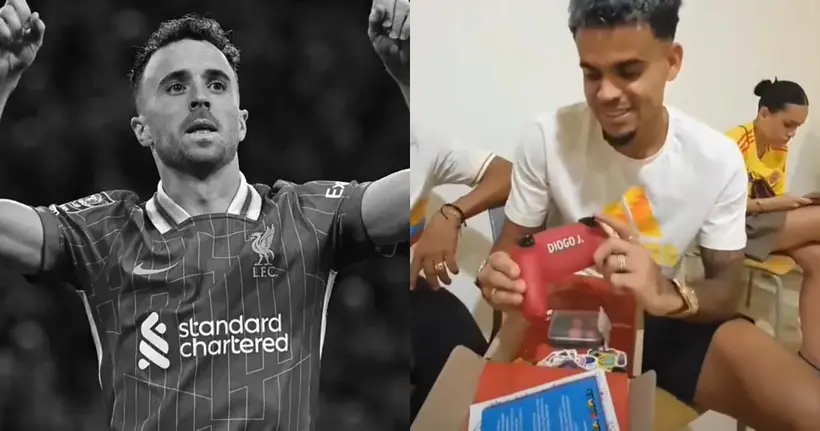 Luis Diaz อดีตนักเตะลิเวอร์พูล ได้รับจอยพิเศษรุ่นรำลึกถึง Diogo Jota จากแฟนบอล