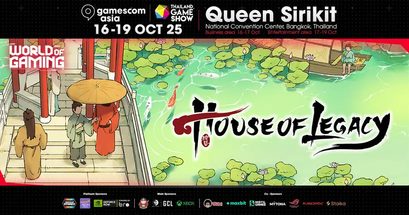 "House of Legacy" เกมจำลองราชวงศ์สไตล์จีนโบราณ เตรียมมาพบกับทุกคนในงาน gamescom asia x Thailand Game Show 2025 ที่บูธ D2.2