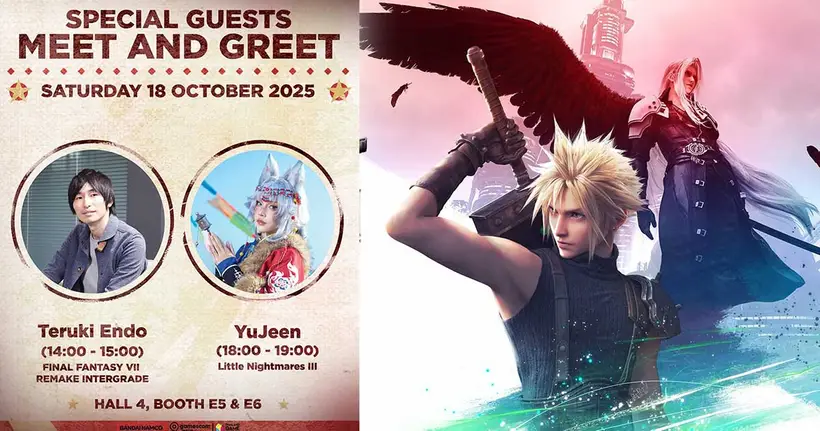 Teruki Endo ผู้กำกับการต่อสู้เกม FINAL FANTASY VII REMAKE INTERGRADE พบกับแฟน ๆ ที่บูธ BANDAI NAMCO ภายในงาน gamescom asia x Thailand Game Show 2025