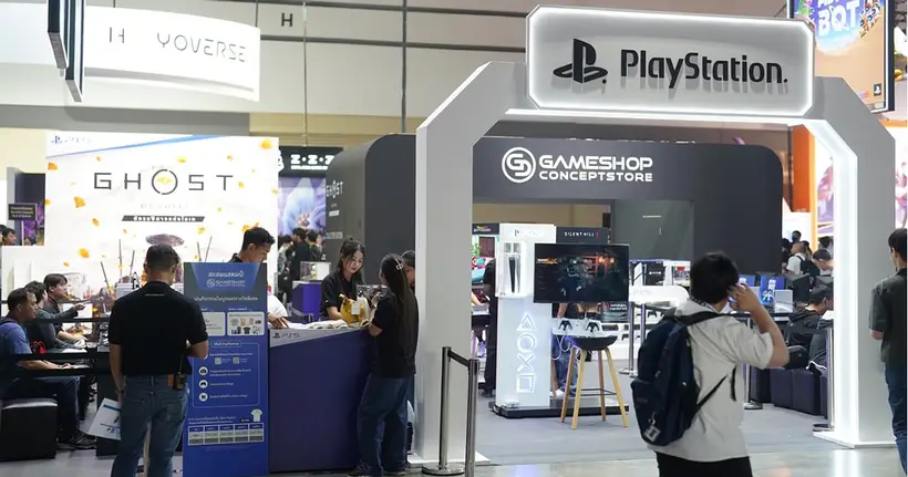 บูธ PlayStation โดย Gameshop Conceptstore ขนเกมดังมากมายลุยงาน gamescom asia x Thailand Game Show 2025