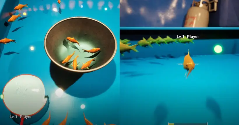 Battle of Goldfish Scooping เกม asymmetrical multiplayer action สวมบทเป็นคนช้อนและปลาทอง เปิดให้เล่นฟรีบน Steam แล้ว!