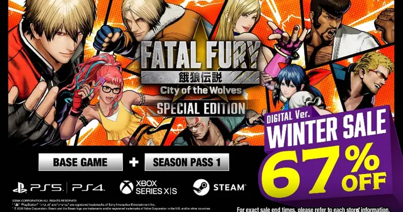 FATAL FURY: City of the Wolves ลดราคา 67% ในเวอร์ชั่น Steam,  PlayStation และ Xbox กับเทศกาลลดราคาช่วงวันหยุด Happy gaming!