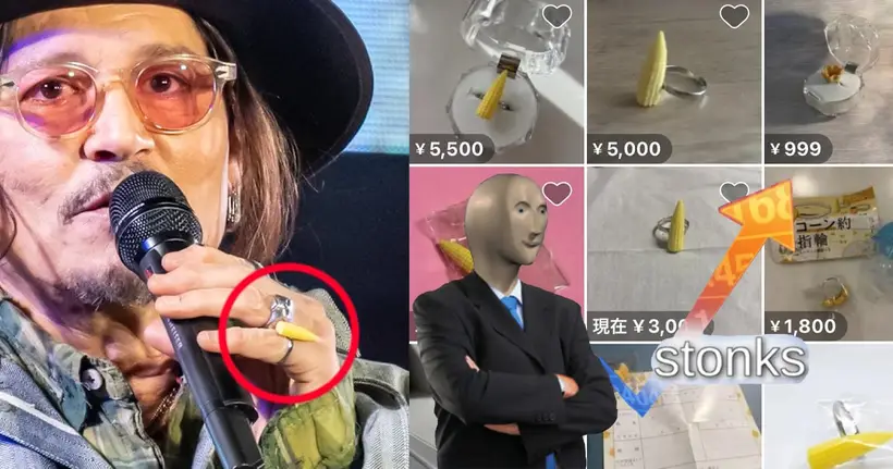 แหวนข้าวโพดอ่อน 300 เยน กลายเป็นของแรร์! ราคาพุ่ง 20 เท่าหลัง "Johnny Depp" ใส่ขึ้นเวที Tokyo Comic Con