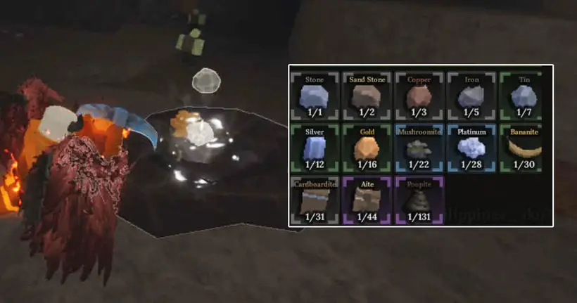 The Forge - All Ore ความสามารถของแร่ทั้งหมด พร้อมวิธีหาแร่ และเทียร์ลิสต์แร่คุณสมบัติพิเศษ