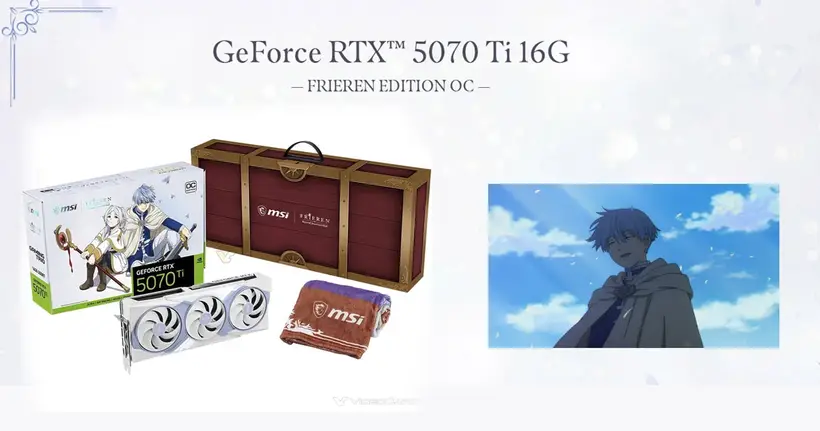 การ์ดจอของผู้กล้า! MSI เผยโฉม RTX 5070 Ti ลาย Frieren ซ่อนกิมมิคหมึกเปลี่ยนสีตามอุณหภูมิ