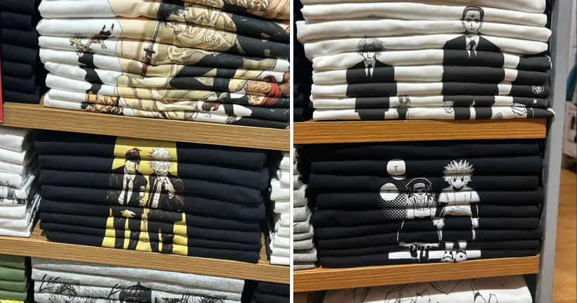 Uniqlo ญี่ปุ่นจัดชั้นวางเสื้อ UT ลายมังงะซ้อนลายเป๊ะจนลูกค้าเกรงใจ! ไม่กล้าหยิบเลย!