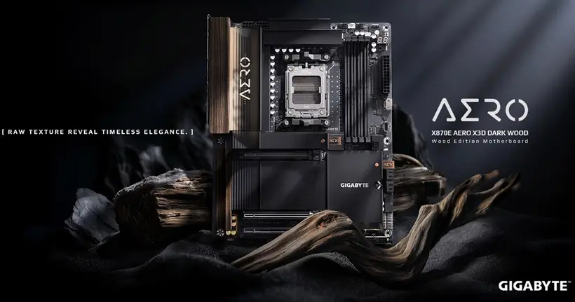 X870E AERO X3D DARK WOOD นิยามใหม่ของเมนบอร์ด: เมื่อพื้นผิวลายไม้เข้มลึก ผสานกับความสง่างามเหนือกาลเวลา
