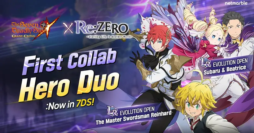 The Seven Deadly Sins: Grand Cross กลับมาอีกครั้งกับคอลลาโบ Re:ZERO พร้อมอัศวินคู่สุดแกร่ง !