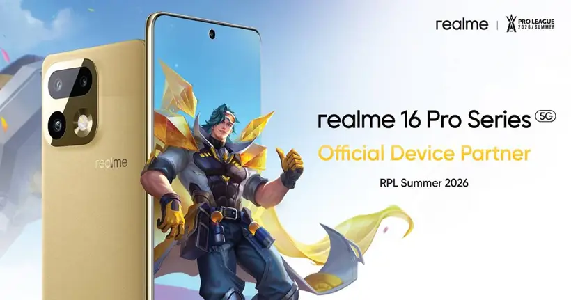 realme ลุยสนามโปรลีกในฐานะ Official Device Partner! ปลดล็อกความเดือด RoV Pro League 2026 Summer รอบชิงฯ พร้อมสัมผัส realme 16 Pro Series 5G ตัวแรง