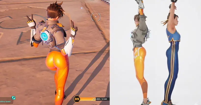 ชาวเกมนำเอาโมเดลสกินตัวละคร Tracer และ Chun Li มาเทียบให้เห็นถึงความสะบึ้ม บอกเลยว่างาน 