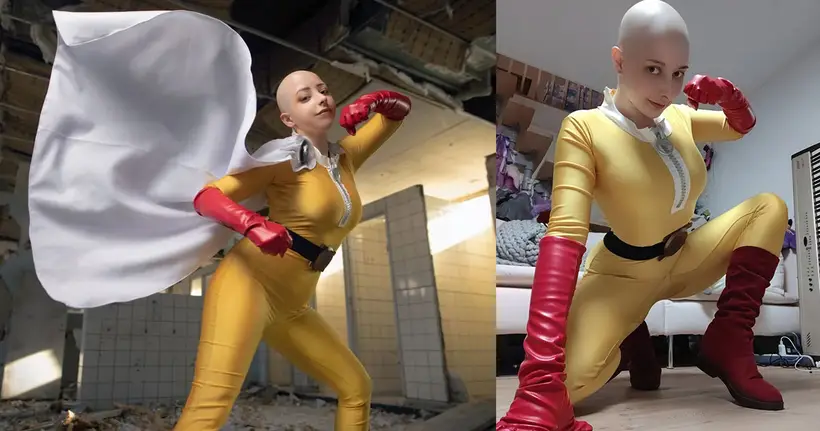 เลเยอร์สาวเป็นมะเร็งคอสเป็น Saitama จาก One Punch Man จนกลายเป็นแรงบันดาลใจให้กับแฟนอนิเมะทั่วโลก
