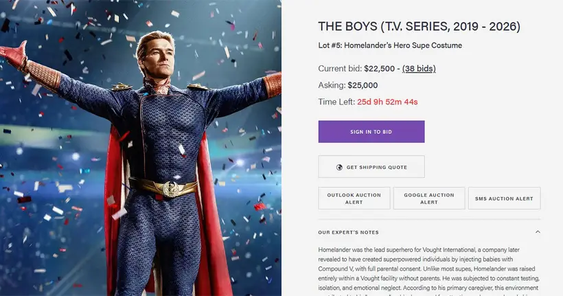 เปิดประมูลชุด Homelander ล่าสุด Bid มาแล้ว 38 รอบราคายังไม่ถึงขั้นต่ำ!