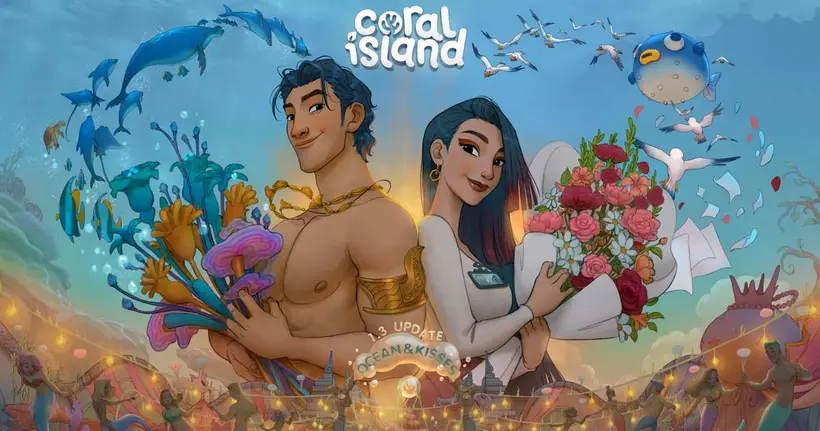 Coral Island เกมปลูกผัก ทำฟาร์ม อัปเดตเวอร์ชัน 1.3 Ocean & Kisses เพิ่มตัวละครที่จีบได้!?