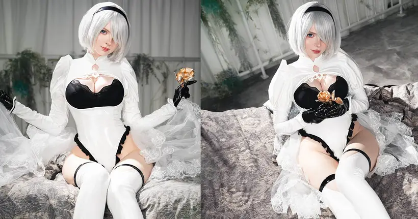 PeachMilky ต้นแบบรูปร่างของ Ashley ใน RE4 เผยผลงานคอสเพลย์เป็น 2B จากเกม NieR: Automata