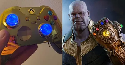 เท่แบบธานอสด้วยจอย Xbox แฟนเมด ลายถุงมือ Infinity Gauntlet