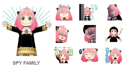 Spy x Family ออกสติ๊กเกอร์ Line ที่มีสีหน้าของน้อง Anya มาให้ใช้เพียบ