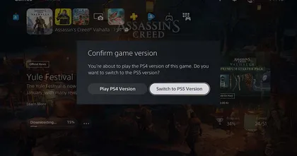 PS5 ออกอัปเดตใหม่ ให้ผู้เล่นเลือกได้ว่าจะเล่นเกมครอสเจนเวอร์ชั่นอะไร