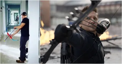Jeremy Renner ปล่อยคลิปการซ้อมยิงธนูมาด Hawkeye ในบ้านระหว่างกักตัว
