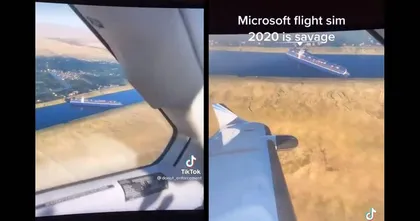 ว่องไว! ชาว Mod เติมเรือขวางคลองสุเอซเข้าไปใน Microsoft Flight Simulator